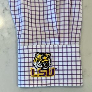 Peter Millar LSU Tigers Purple Nanoluxe Easycare Dress Shirt